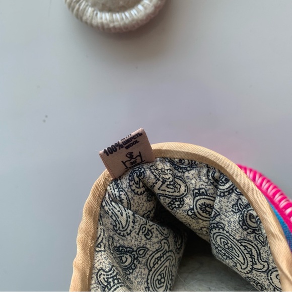 Hand Made Wool Embroidered Middle Eastern Slippers Ethnic‎ Woman 6.5 - Picture 5 of 7